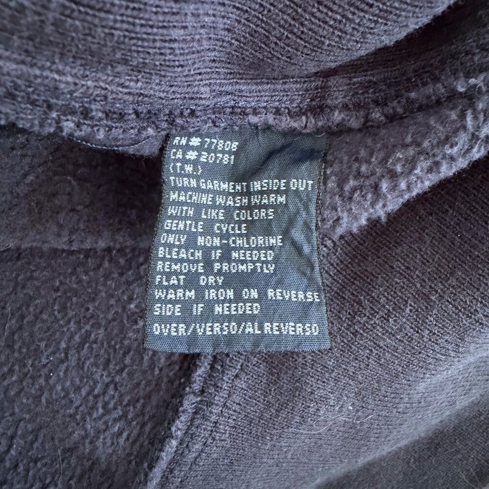 Vintage Tommy Hilfiger Crest Hoodie Rugby Striped Hood Colorblock Distressed L - Picture 12 of 12